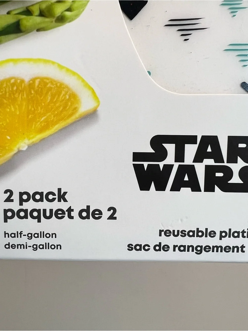 Pyrex x Star Wars Yoda Reusable Silicone Storage Bags - Teal & Black (2 Pack)